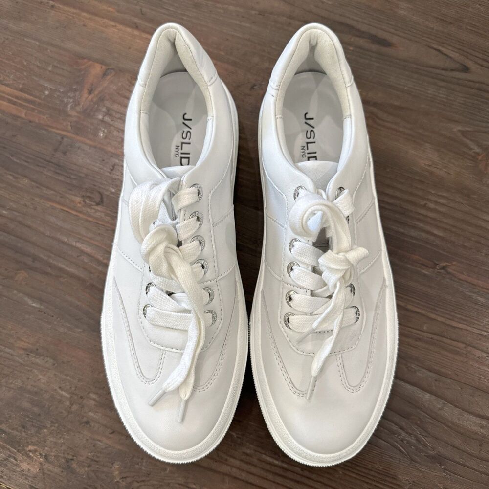 J Slides Gabbie White Sneakers Size 6.5 New